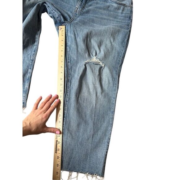 Madewell The Perfect Vintage Jeans size 35 Petite Light Blue Wash Denim Distress - Picture 5 of 9
